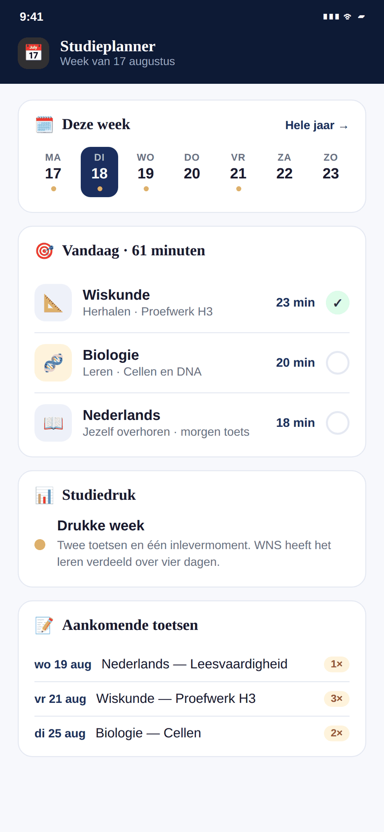 De studieplanner